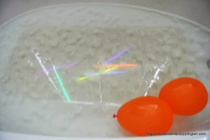 Glow Stick and Balloon Birthday Bath Activity 