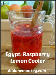 Egypt: Raspberry Lemon Cooler {Around the World in 12 Dishes} - Alldonemonkey.com