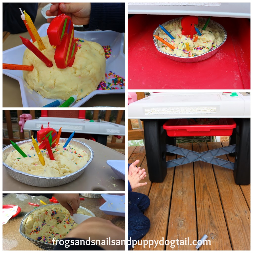 Birthday Cake Dough ~ sensory play recipe for kids