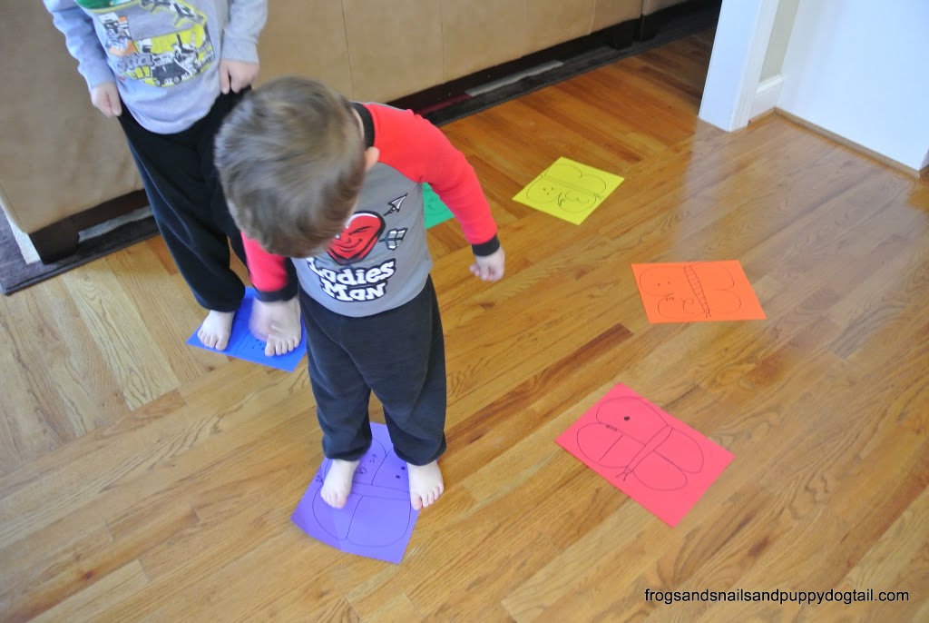 Butterfly Color and Number Walk ~ gross motor skills