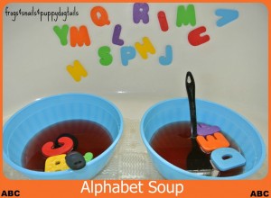 Alphabet Soup Bath- cooking up some learning fun