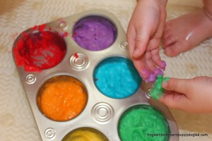 Rainbow Finger Bath Paint