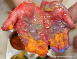 Rainbow Finger Bath Paint