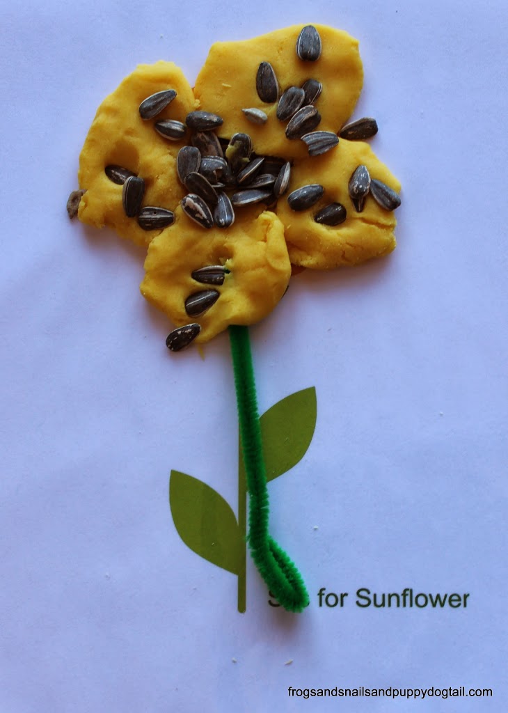 Sunflower Playdough Recipe and printable playdough mat 