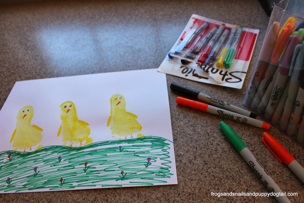 Footprint Chick Art for Kids