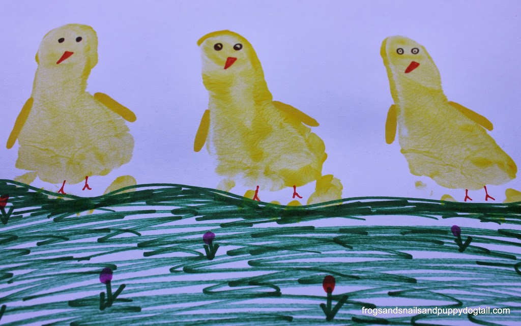 Footprint Chick Art for Kids