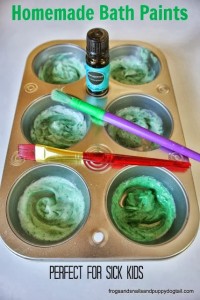 Homemade Bath Paint- perfect for sick kids by FSPDT