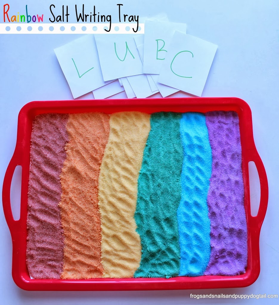 Rainbow Salt Writing Tray