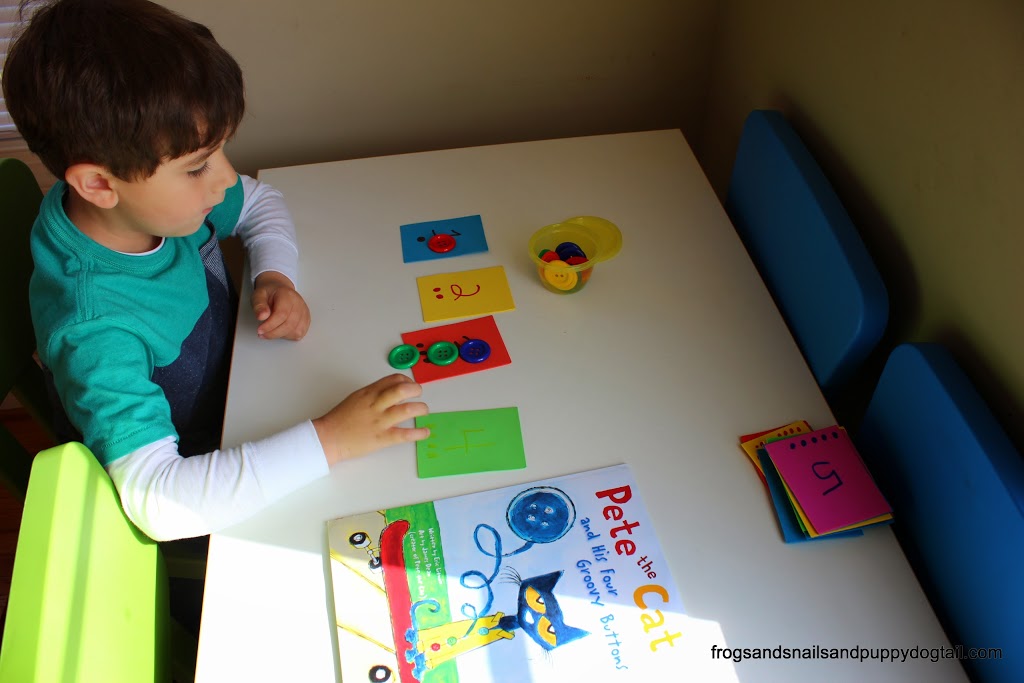 Pete The Cat and His Four Groovy Buttons- Counting Activity 