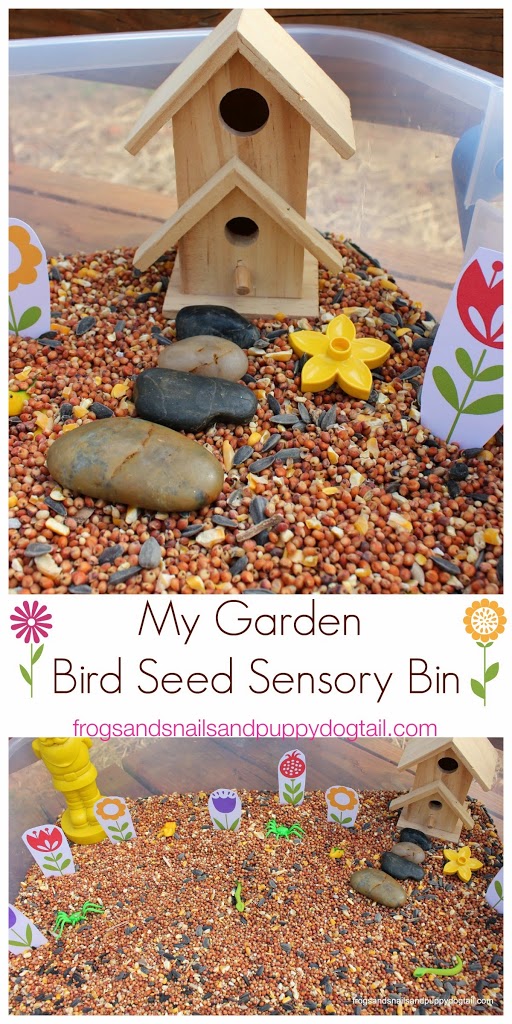 My Garden ~ Bird Seed Sensory Bin