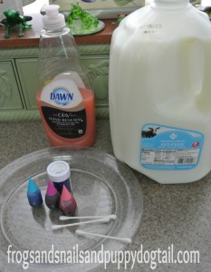 Milk Science Experiment~fun for young kids too