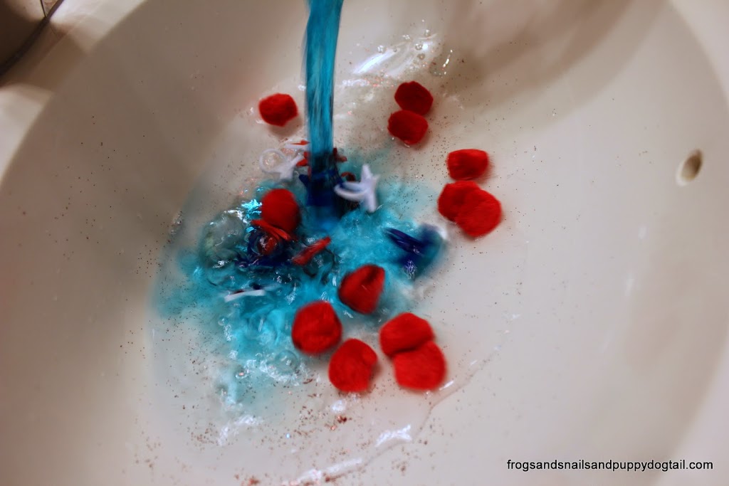 Red, White, and Blue Sensory Sink