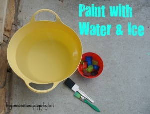 Paint with Water and Colored Ice