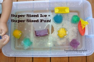 Super Sized Ice = Super Sized Fun-sensory ice play