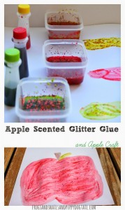 Apple Scented Glitter Glue and Apple Craft