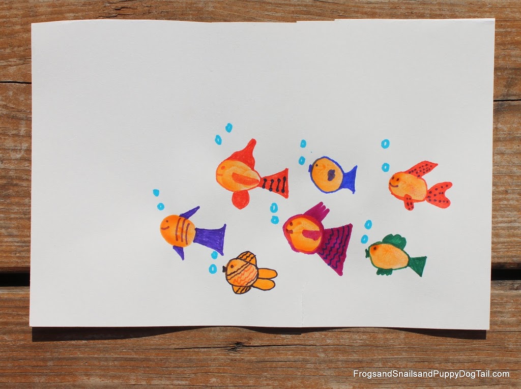 Fingerprint Fish Art for Kids