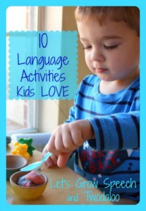 10 Language Activities Kids Love: Guest Post by Speech Therapists Katie (Let's Grow Speech) and Stephanie (Twodaloo) at Frogs and Snails and Puppy Dog Tails (FSPDT)