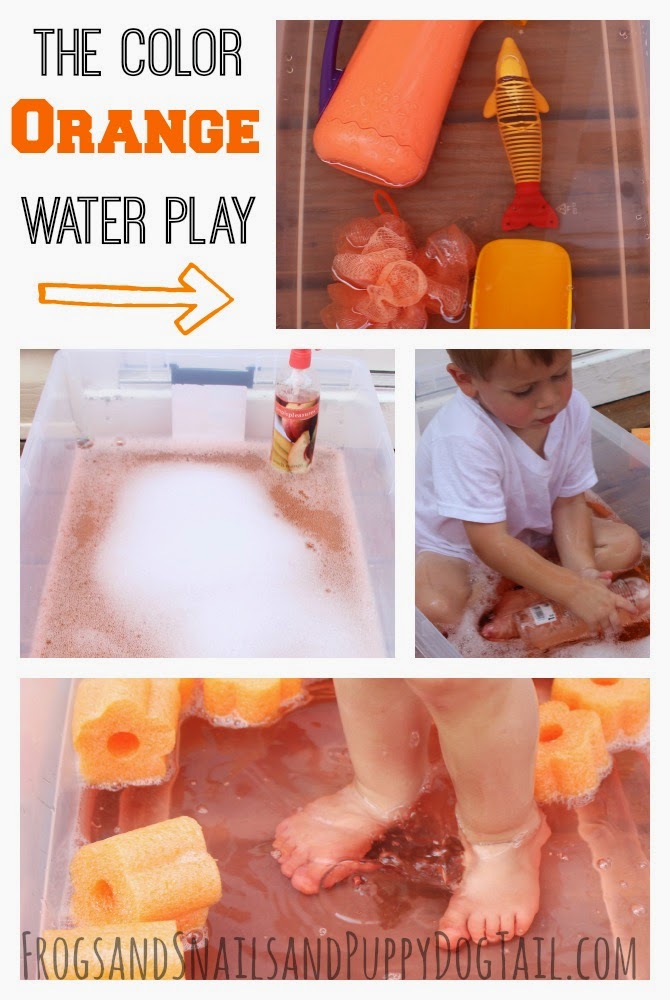 Color Recognition Water Play ~ the color orange