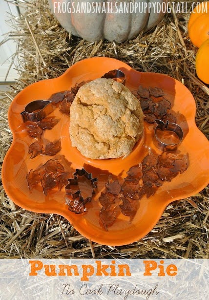 Pumpkin Pie No Cook Playdough