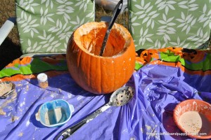 Pumpkin Investigation and Sensory Play with Cinnamon Sprinkle Goop