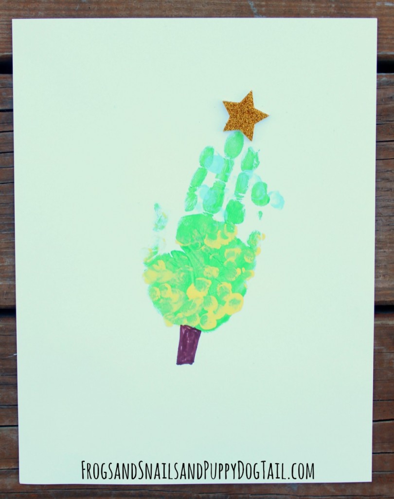 christmas tree handprint art