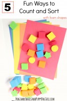 5 fun ways to count and sort with foam shapes