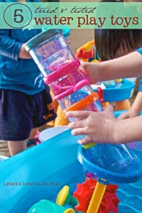 5 tried and tested water play toys via Lessons Learnt Journal. We play with these all the time.