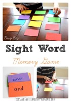 Busy Bag Sight Word Memory Game