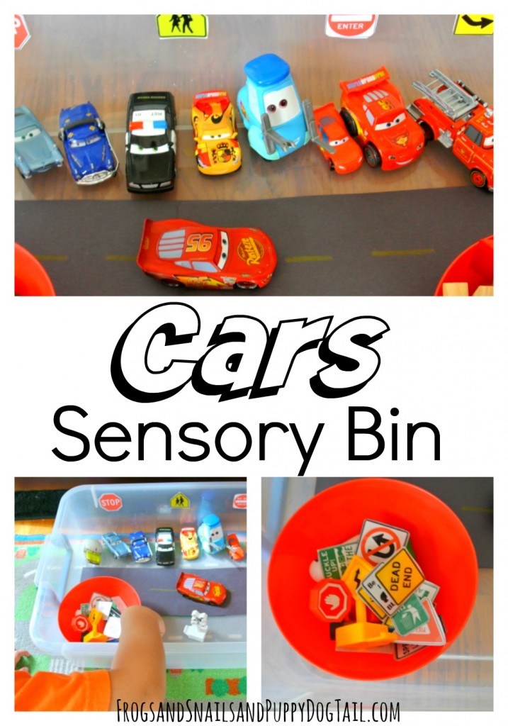 Cars Sensory Bin for Kids