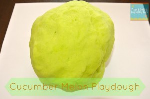 Cucumber Melon Playdough- how to make