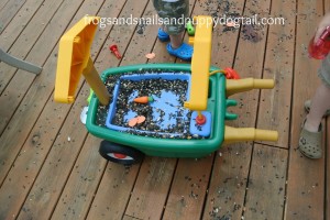 Take Everyday Toys And Turn Them Into A Sensory Bin