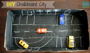 {DIY} Chalkboard City For Hot Wheels