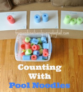 Counting and Color Sorting With Pool Noodles