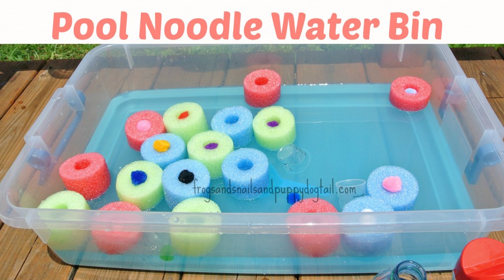 pool noodle water bin