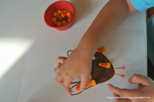 Candy Corn Turkey- Classic Handprint Art for Thanksgiving by FSPDT