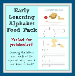 Early Learning Alphabet Food Pack