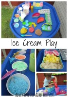 Ice cream sensory and pretend play for kids