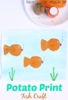Potato Print Fish Craft