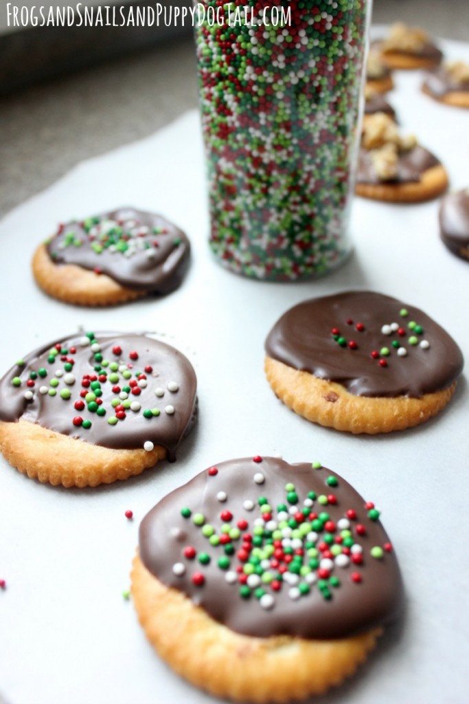 Ritz chocolate dipped with sprinkles 