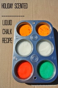 Scented Liquid Chalk Recipe- great for sensory art by FSPDT
