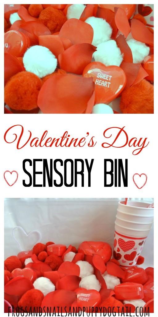 valentines' day sensory bin 