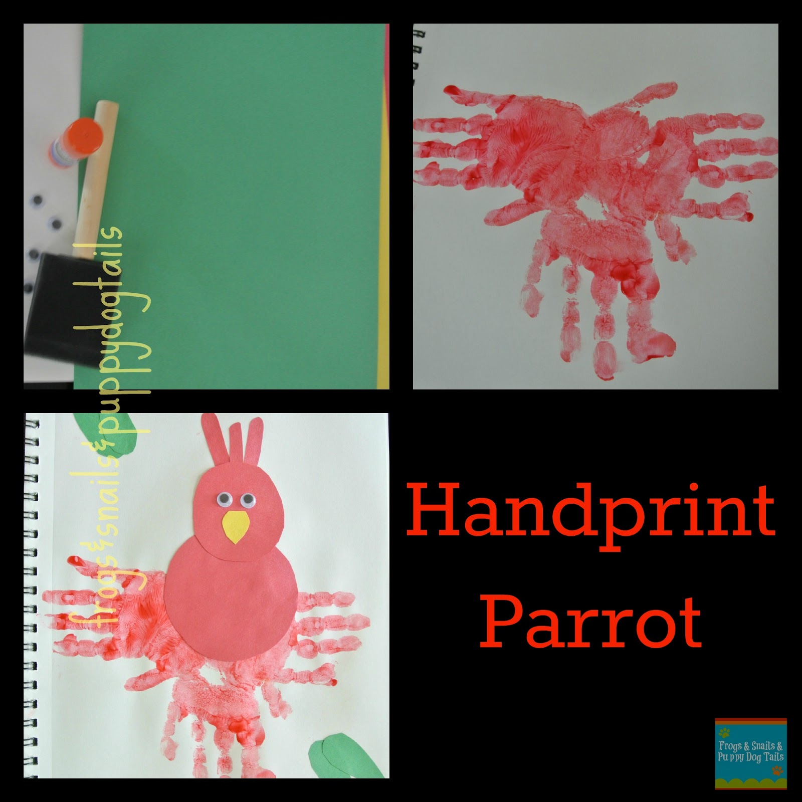 Handprint Parrot #summerofjoann
