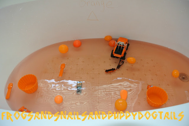 The color orange bath theme