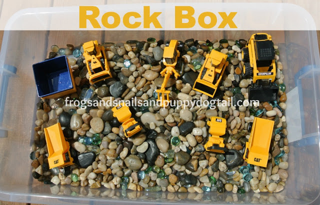 Rock Box- A Construction Theme Sensory Bin