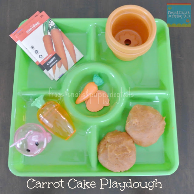 Carrot Cake Playdough To Go With The Run Away Bunny{ Dig Into Exploring Underground Animals}