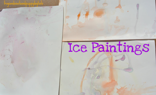 Glitter Ice Painting