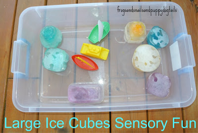 Super Sized Ice = Super Sized Fun-sensory ice play