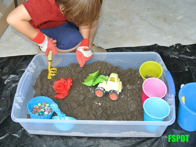 Dirt and/or Mud sensory box