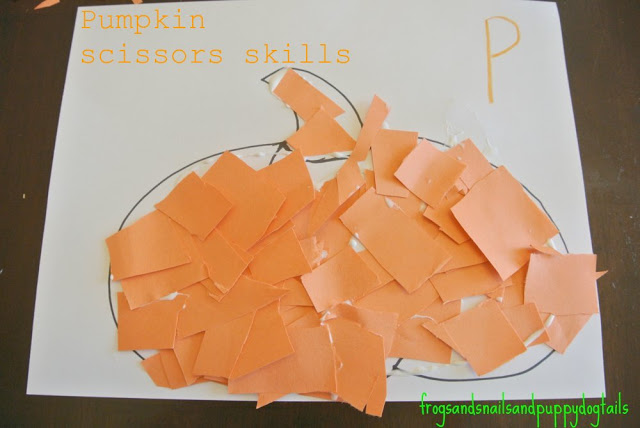 P is for Pumpkin( pumpkin poem, scissor skills, &color/work sheet)