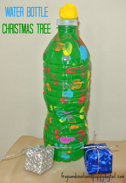 Water Bottle Christmas Trees- fun craft for the kids by FSPDT